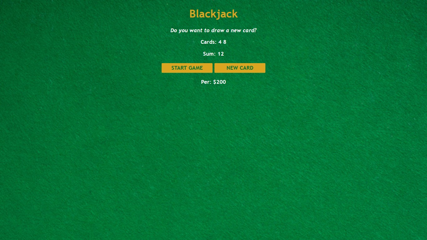 Black Jack Game Website