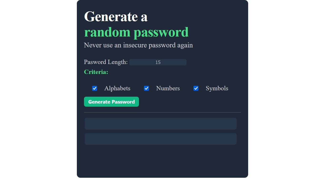 Password Generator